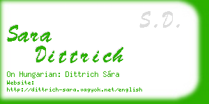 sara dittrich business card